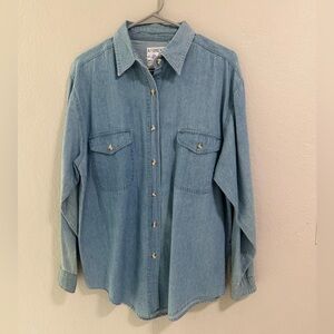 Vintage Andrew’s Blues Denim Button-Up Shirt Unisex Small